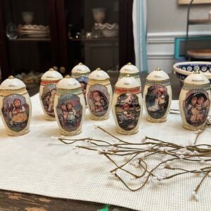 Vintage M.I. Hummel Classic Heirloom‎ 9 piece Spice Jars Bradford Editions 2001